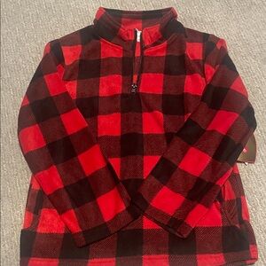 Red and Black Plaid Kids Shirt